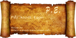 Pákozdi Egon névjegykártya